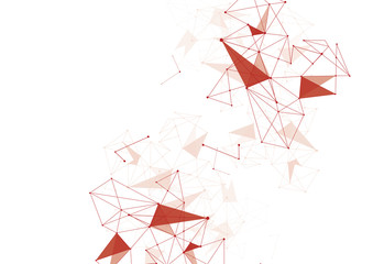 Abstract Polygonal Space Background with Connecting Dots and Lines. Vector illustration