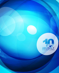 Glossy glass shiny bubble abstract background, wave lines