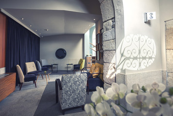 lounge space in Portuguese hotel