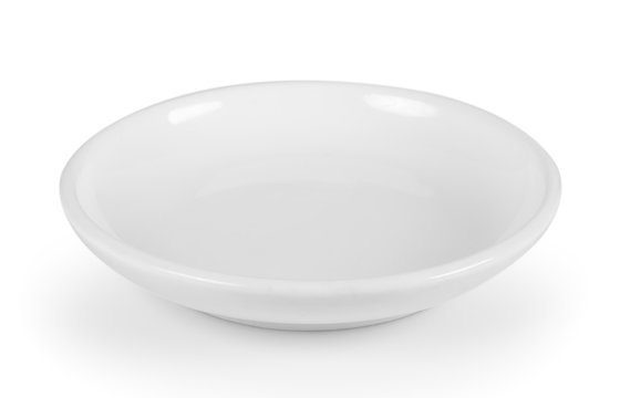 white seramic plate on white background