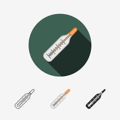 Medical thermometer icon