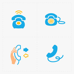 Phone colorful icons, vector illustration.