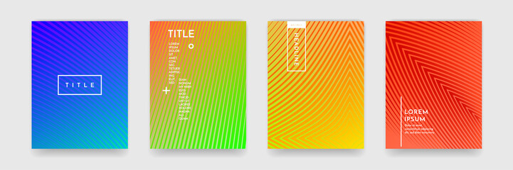 Wavy abstract pattern texture book brochure poster cover template vector set