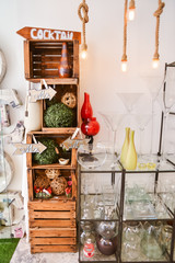 Wood Hand Made Cocktail Wedding Decoration