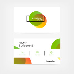 Color business card template.