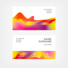 Fototapeta premium Color business card template.