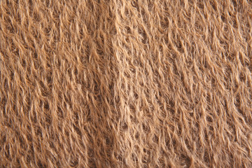 Texture of beige angora woolen cloth