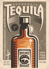 Poster Tequila promotional retro poster design © lukeruk
