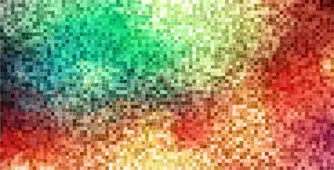 Foto auf Acrylglas Background of sqware shapes. Retro triangle . Colorful mosaic pattern. © igor_shmel
