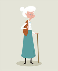 vector grandmother character