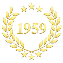 Lauriers 3 étoiles 1959 sur fond blanc