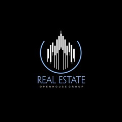Logo template real estate, apartment, condo, house, rental, business. brand, branding, logotype, company, corporate, identity. Clean, modern and elegant style design.