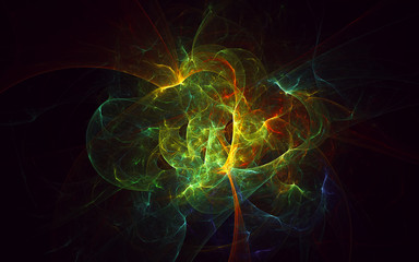 Obraz premium 3D rendering abstract fractal light background