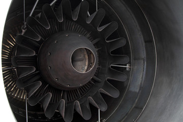 The exhaust nozzle of jet aircraft engine.