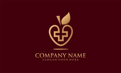 cross heart gold logo