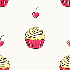 cakes seamless pattern