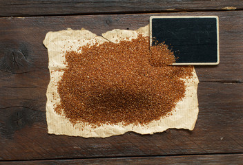 Pile of uncooked  teff grain