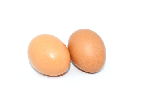 Egg on white backgroung.