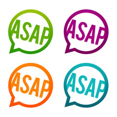 ASAP round Buttons. Circle Eps10 Vector.