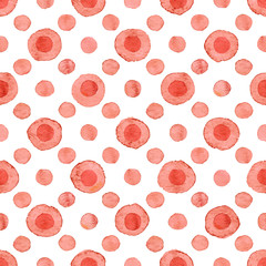 Seamless watercolor dots pattern