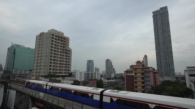 Skytrain in Bangkok city