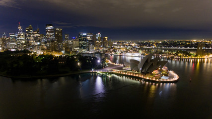 Obraz premium Sydney Opera House & Harbor- Aerial View