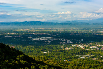 Fototapeta na wymiar Chiang mai city view from Doi Suthep view point