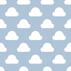 Cloud Seamless Pattern Vector