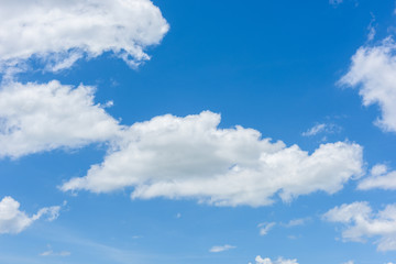 Beautiful cirrus clouds against the blue sky