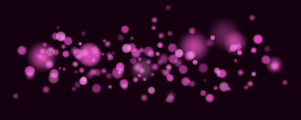 Violet flare bokeh in motion. Abstract background with violet lights. Footage for the photo