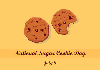 National Sugar Cookie Day vector. Chocolate Cookies vector. Important day