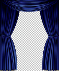 Blue vector curtain
