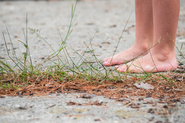 Feet in the sand