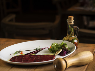 Meat Carpaccio with Salad