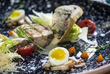 Caesar salad with chicken