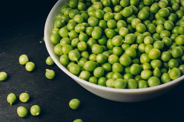 Green pease in bowl