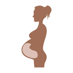 silhouette of pregnant woman