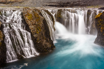 View of the waterfall of Iceland