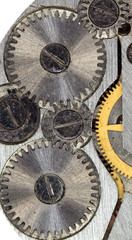The mechanism of the old clock on a large scale