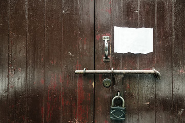 Old Heavy Wooden Door