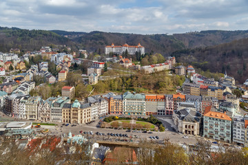 Fototapeta na wymiar View of Karlovy Vary, Czech republic