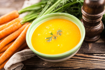 Carrot cream soup
