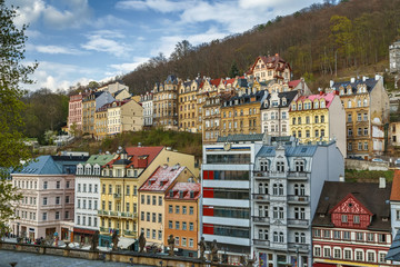 City center of Karlovy Vary, Czech republic