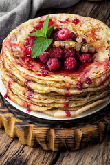 Pancakes with berries