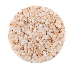 Rice diet bread isolated on white background.