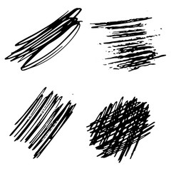 Background black and white abstract texture vector with dark spots, lines and drawing