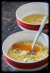 Chicken broth soup