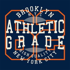 graphic design alphabet, numbers and typography for shirt and print