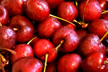 Cherry berry lot background