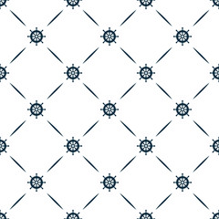 Nautical Marine Seamless Pattern Vector